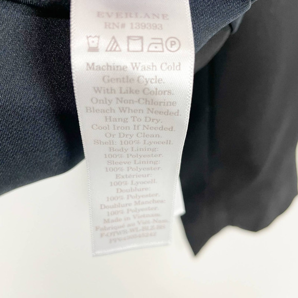 Everlane Women's The Easy Blazer Size 8 Black One Button Slim-Notch Lapel NWT - Picture 9 of 9